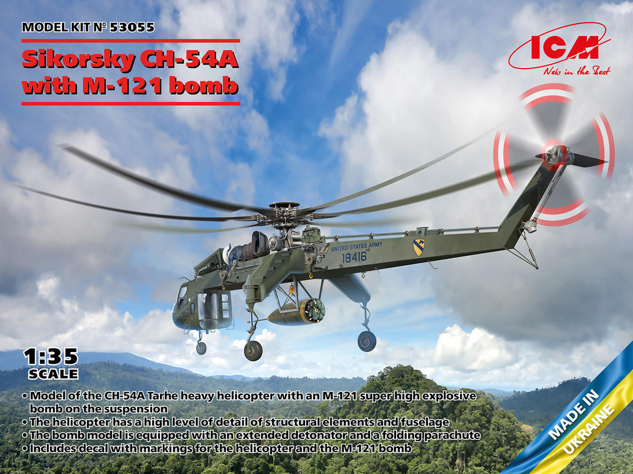 ICM 1/35 CH-54A Tarhe w/BLU-82B Daisy Cutter 53055